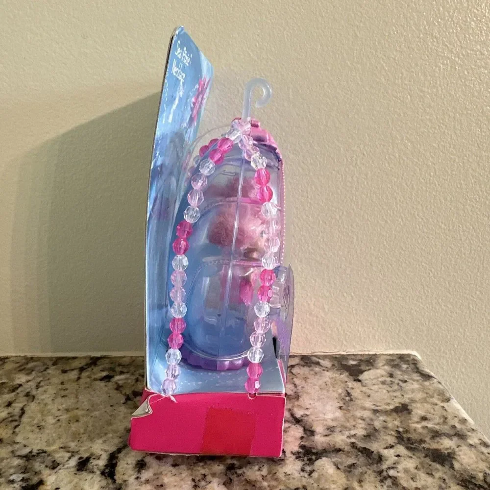 NEW Barbie Fairytopia Mermaidia Pink Sea Pixie Necklace &‎ Ring Doll #K0543 2006
